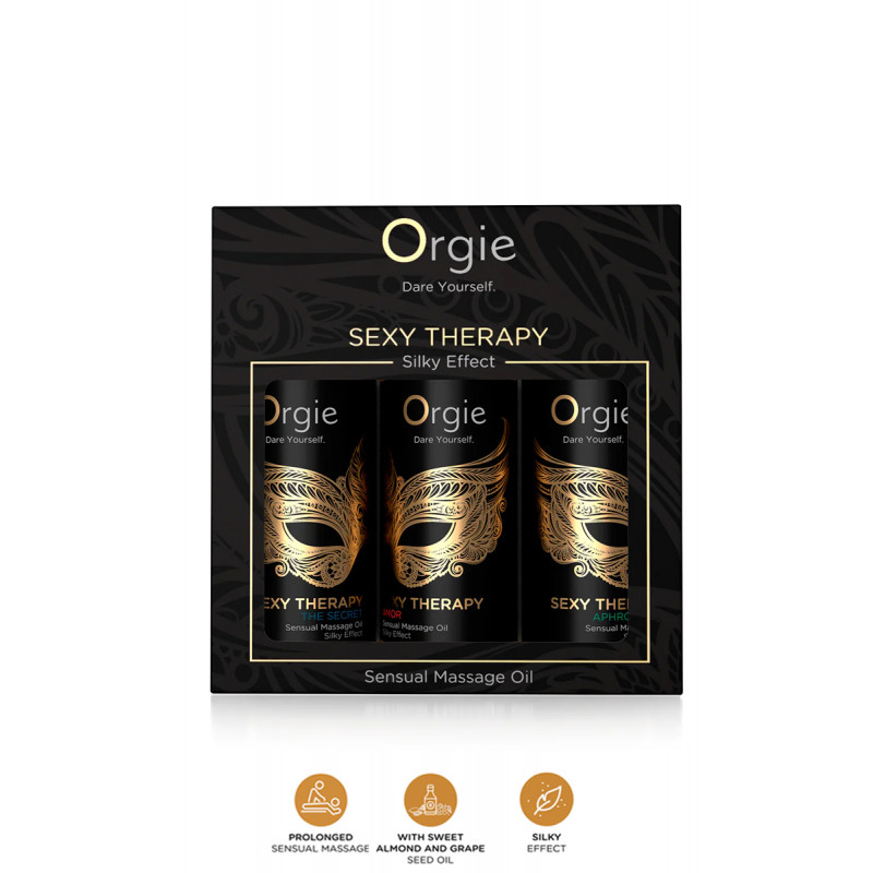 Coffret 3 huiles de massage sensuel Sexy Therapy Collection