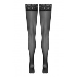 Bas autofixants noir Hold up 3 - Cotelli Legwear