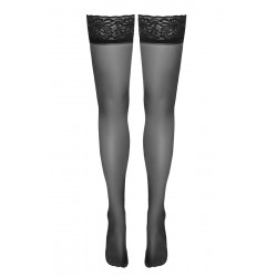 Bas autofixants noir Hold up 3 - Cotelli Legwear