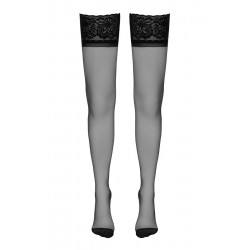 Bas autofixants couture noir 1 - Cotelli Legwear