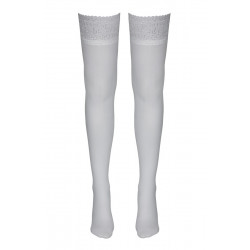 Bas autofixants blanc - Cotelli Legwear