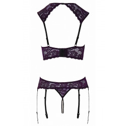 Ensemble lingerie ouverte violet - Cotelli Lingerie