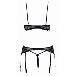 Ensemble lingerie ouverte noir - Cotelli Lingerie