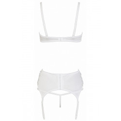 Ensemble lingerie 3 pièces ouvert blanc - Cottelli Lingerie