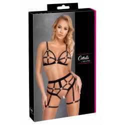  Set lingerie BDSM harnais noir - Cotelli Lingerie