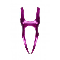 Body rose métallisé ouvert à l'entrejambe - Cotelli Lingerie