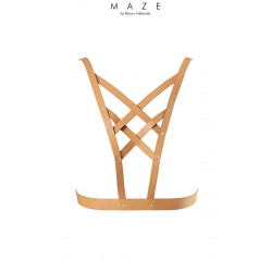 Harnais décolleté croisé marron - Maze