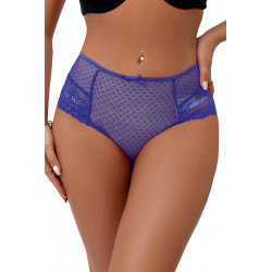 Tanga sexy bleu à laçage