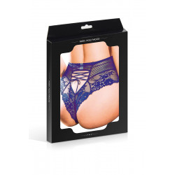 Tanga sexy bleu à laçage