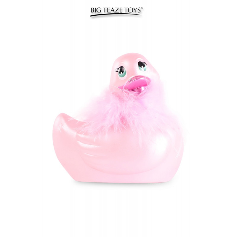 Mini canard vibrant Duckie Paris - rose