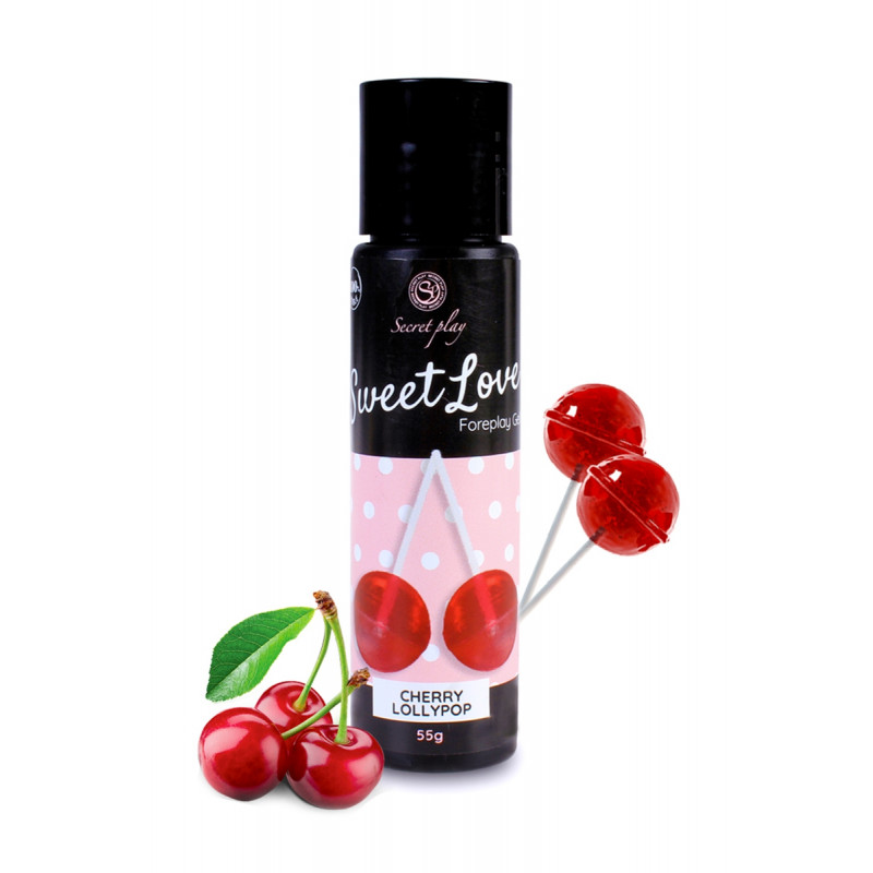 Lubrifiant comestible sucette à la cerise - 60 ml Lubrifiant comestible sucette à la cerise - 60 ml