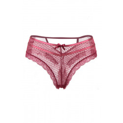 Tanga bordeaux dentelle - Paris Hollywood