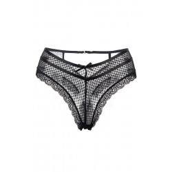 Tanga noir dentelle - Paris Hollywood