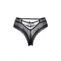 Tanga noir dentelle - Paris Hollywood