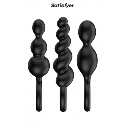 Set de 3 plugs noirs Booty Call - Satisfyer