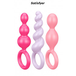 Set de 3 plugs colorés Booty Call - Satisfyer