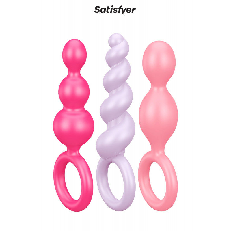 Set de 3 plugs colorés Booty Call - Satisfyer