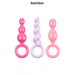 Set de 3 plugs colorés Booty Call - Satisfyer