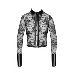Chemise dentelle Noirelle F377 - Noir Handmade