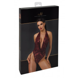 Body en tulle floqué Kink Royal F386 - Noir Handmade