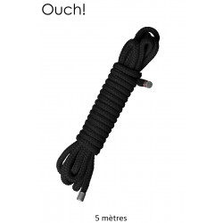 Corde de bondage Japonais 5m noire - Ouch