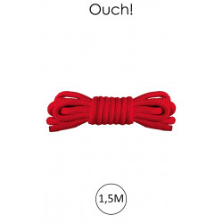 Mini corde de bondage 1,5m rouge - Ouch