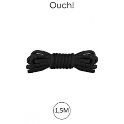 Mini corde de bondage 1,5m noire - Ouch