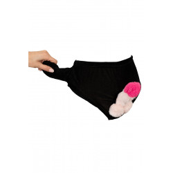 Slip avec pénis en peluche mobile Slip avec pénis en peluche mobile