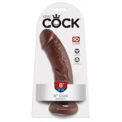 King Cock 8" Cock Brun