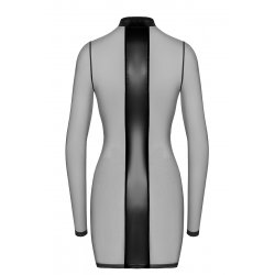 Mini robe tulle et wetlook Crossfire F369 - Noir Handmade