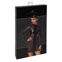 Mini robe tulle et wetlook Crossfire F369 - Noir Handmade