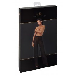 Pantalon en maille pailletée Onyx F374 - Noir Handmade