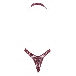 Body en tulle floqué Kink Royal F386 - Noir Handmade