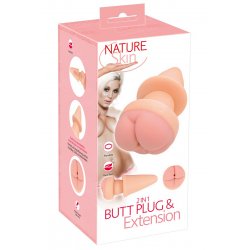 Extension de pénis + plug anal - Nature Skin