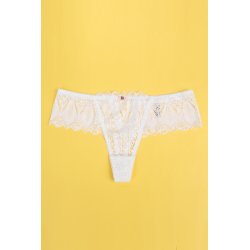 String dentelle dos lacé Blanc - Litolu Lingerie