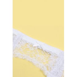 Porte-jarretelles et string Blanc - Litolu Lingerie