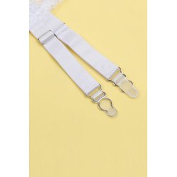 Porte-jarretelles et string Blanc - Litolu Lingerie