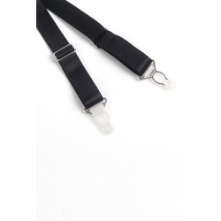 Porte-jarretelles dentelle large Noir - Litolu Lingerie