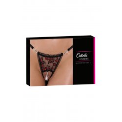 String dentelle ouvert bicolore - Cottelli LINGERIE