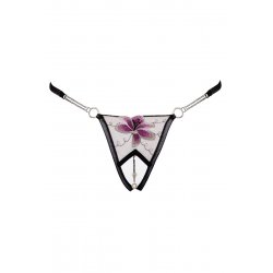 String ouvert Fleur brodée - Cottelli LINGERIE
