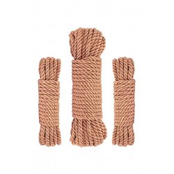 Coffret 3 cordes de bondage Premium - Rosy Gold