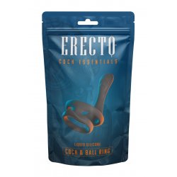 Cock & Ball Ring liquid silicone avec écarteur de périnée - Erecto