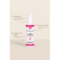Huile de massage BIO barbe à papa - Divinextases