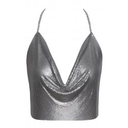 Top en métal argenté - Cottelli ACCESSOIRES