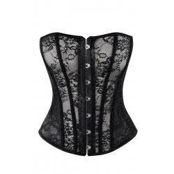 Corset One More Kiss F406 - Noir Handmade