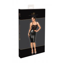 Robe mi-longue Do Not Disturb F408 - Noir Handmade