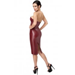 Robe mi-longue Dark Romance F396 - Noir Handmade