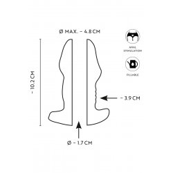 Plug anal ouvert 10,2 x 4,8 cm - Anos