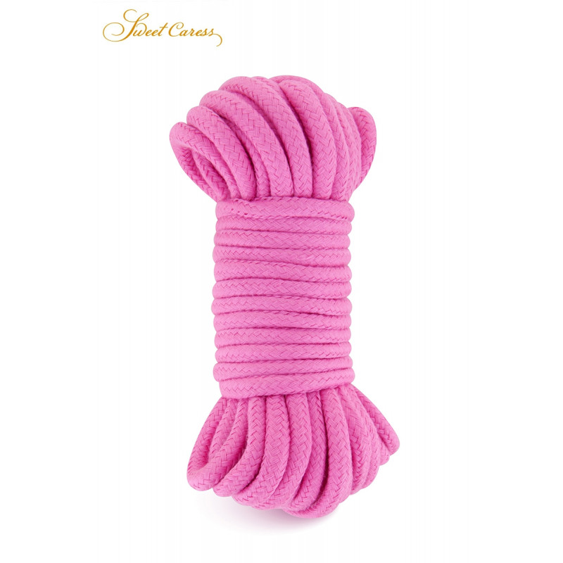 Corde de bondage rose 10m - Sweet Caress Corde de bondage rose 10m - Sweet Caress