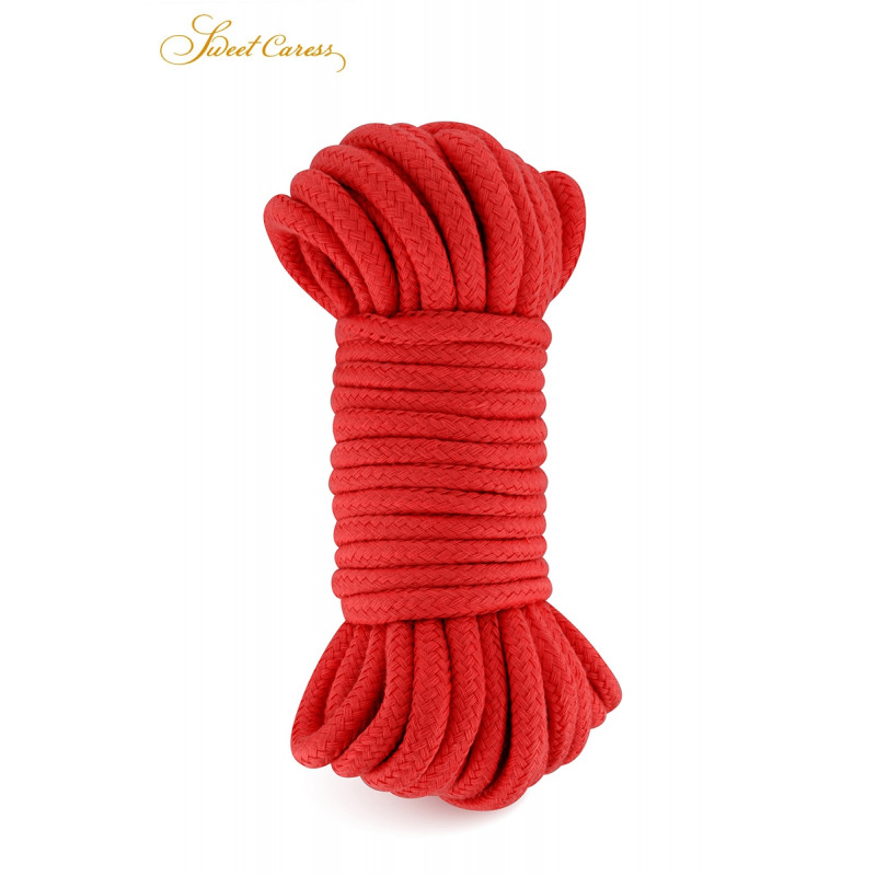 Corde de bondage rouge 10m - Sweet Caress Corde de bondage rouge 10m - Sweet Caress